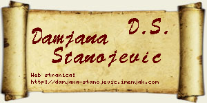 Damjana Stanojević vizit kartica